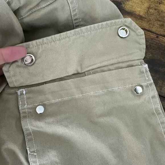 Luxe to kill cargo pants women's size US 8 tan khaki streetwear baggy 90's style - Picture 5 of 10